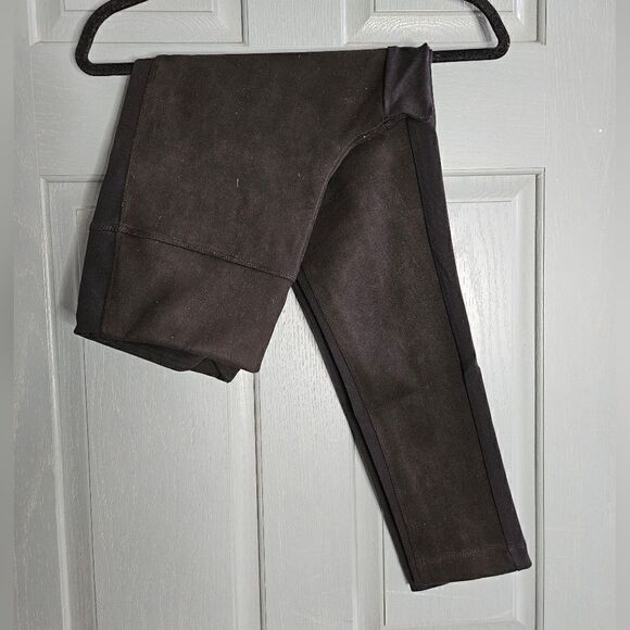 Calvin Klein faux suede front pant, black, size medium - Picture 1 of 9